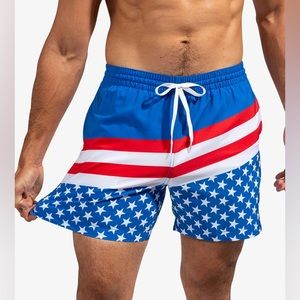 Chubbies Pump up the Jams American Flag 4” Swim Trunks